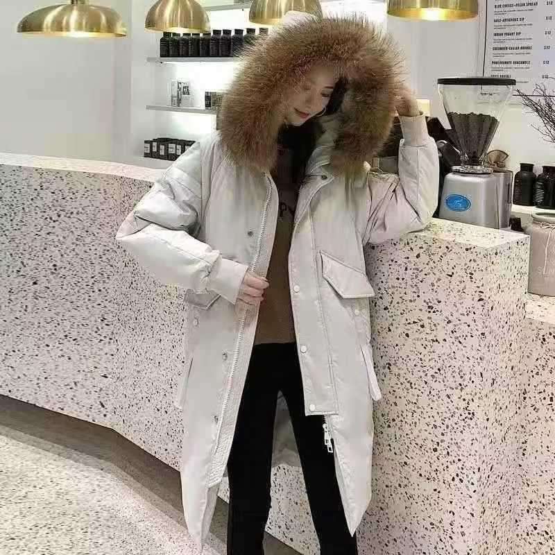 🌟60件'新款过膝长款加厚男女士工装羽绒服男中长款情侣款冬季羽绒服男，带有里袋'独立包装，码数S-XL'全清45元💰'分货＋1