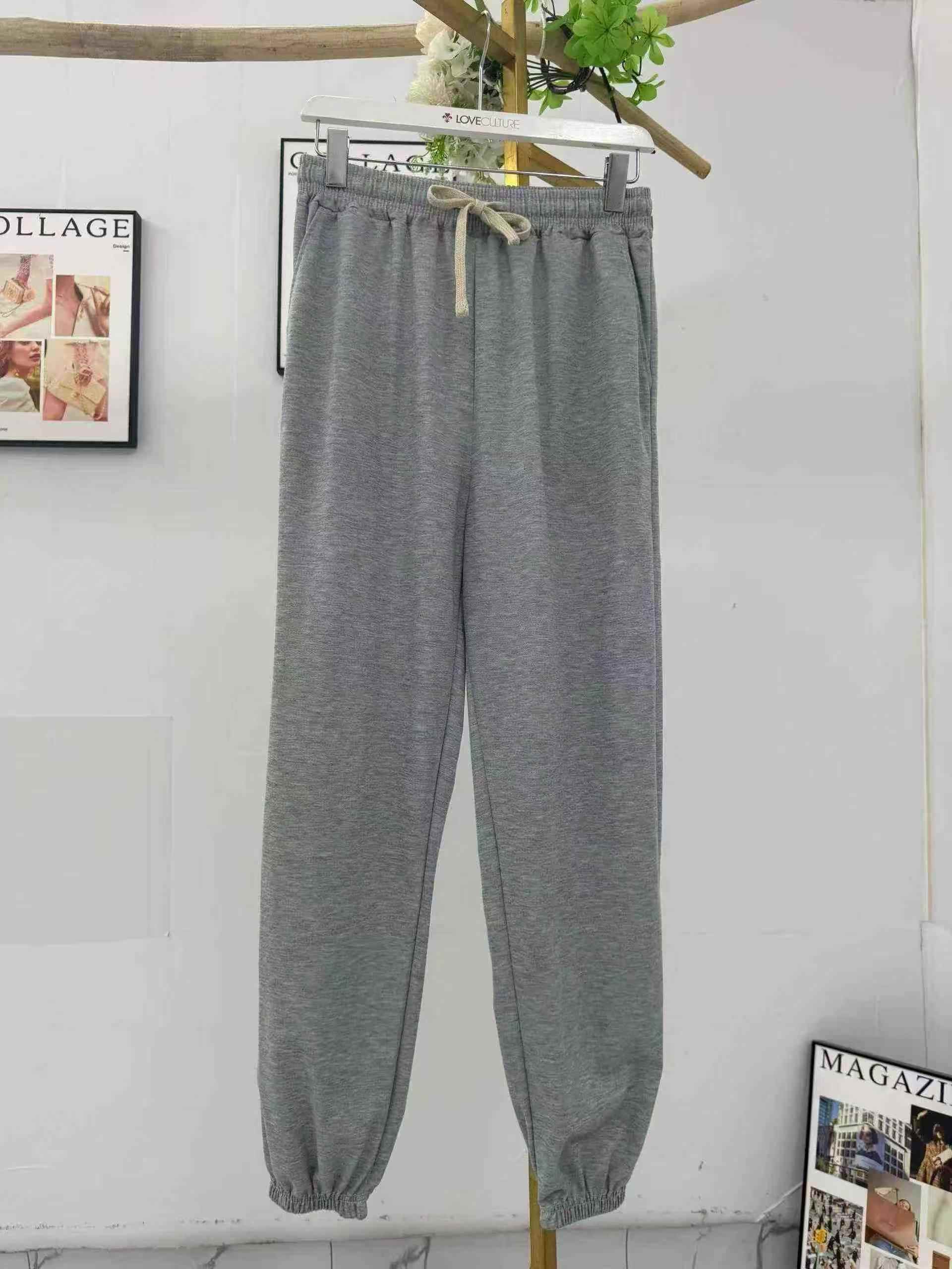🍅7.5清1133件春秋季新款男士卫裤灰色束脚宽松百搭抽绳运动休闲长裤子！码数M～5XL！独立包装 货品干净！