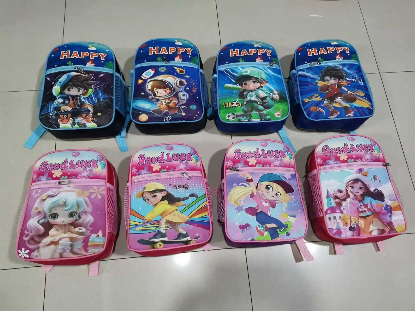 卡通书包到货5000个，新款，质量很好，独立包装，大货整齐干净，便宜，几块钱的事